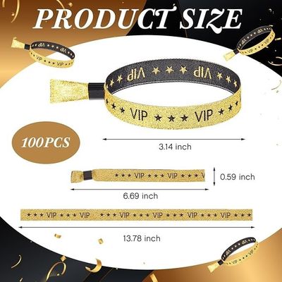 Taille et logo personnalisés Bracelet RFID en polyester / ruban pour les événements de festival de concert