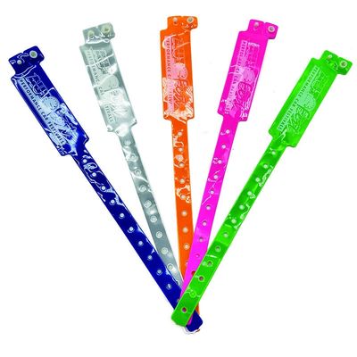 Bracelets en PVC de 250*25 mm pour une identification facile lors d'événements et de festivals
