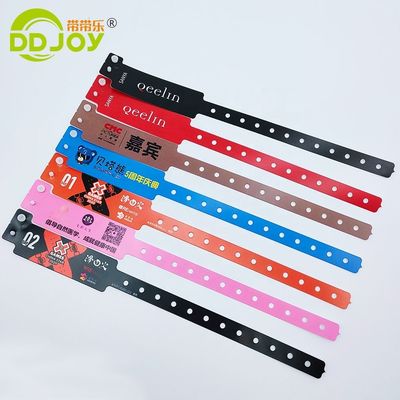 250*16mm L en forme d'événements en plastique Bracelet Impression personnalisée Logo Bracelet Bracelet bouton