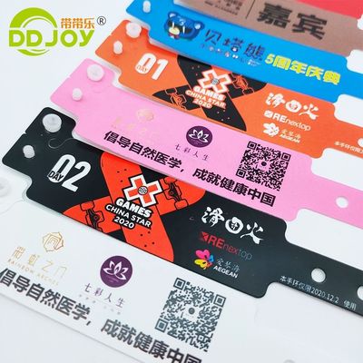 250*16mm L en forme d'événements en plastique Bracelet Impression personnalisée Logo Bracelet Bracelet bouton