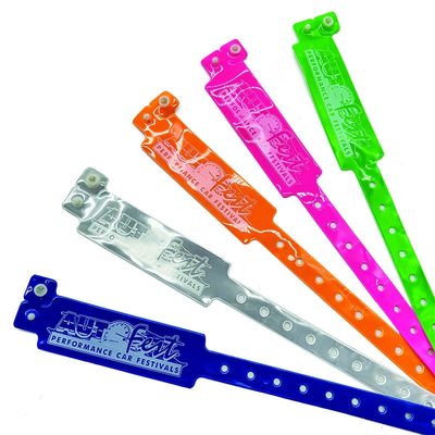 Bracelets en PVC de 250*25 mm pour une identification facile lors d'événements et de festivals