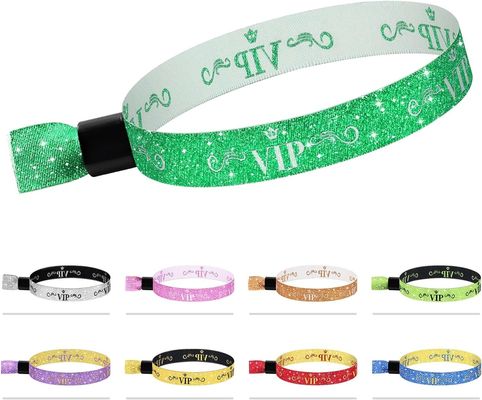 Logo personnalisé Bracelet RFID bleu polyester/cordon pour les événements de festival