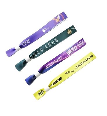 Bracelet RFID jetable en polyester / ruban pour les événements de fête de festival personnalisé 13.56 MHZ