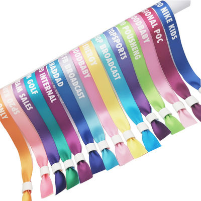 Bracelet RFID jetable en polyester / ruban pour les événements de fête de festival personnalisé 13.56 MHZ