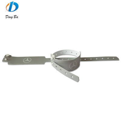 Bracelet en vinyle en PVC plastique imperméable à l'eau 250*25mm large forme pour l'accès au festival uniquement
