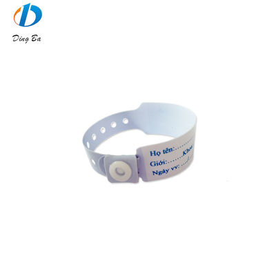 Identifiant d'hôpital sans effort PVC RFID bracelet pour bébé pour une identification fluide du patient