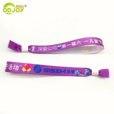 Bracelet RFID en tissu de festival sur mesure professionnel 350*15mm personnalisable pour tout événement