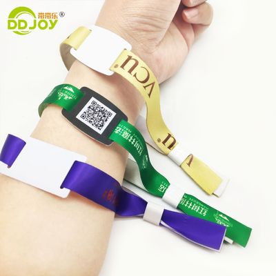 Bracelet RFID en tissu de festival sur mesure professionnel 350*15mm personnalisable pour tout événement