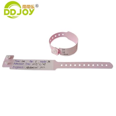 Bracelet doux pour nouveau-né avec puce RFID NFC et logo personnalisé en PVC bleu