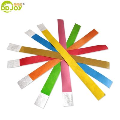 250*25mm et 250*19mm Tyvek Bracelet en papier avec exigences d'impression personnalisées