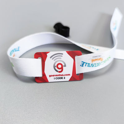 Des bracelets RFID en tissu de satin personnalisés idéales pour les invités / VIP / vendeurs / médias / matériel / artistes