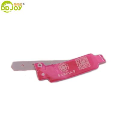 Événements Fêtes BANGLES Couleur néon Blocage personnalisé ID Poignets en plastique en vinyle en forme large