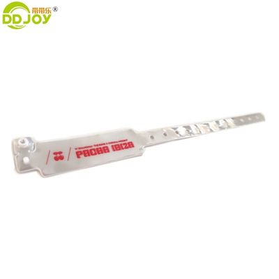 Événements Fêtes BANGLES Couleur néon Blocage personnalisé ID Poignets en plastique en vinyle en forme large