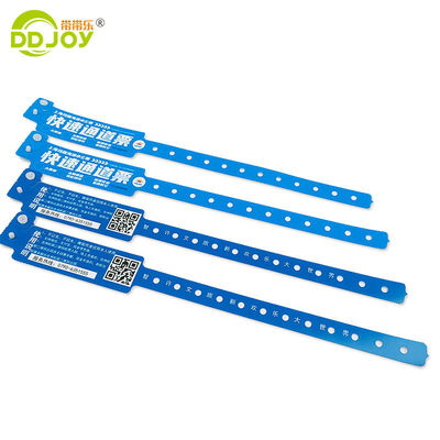 PE billets d'entrée étanches Bracelet pour les événements Club Parc Logo d'impression sur mesure
