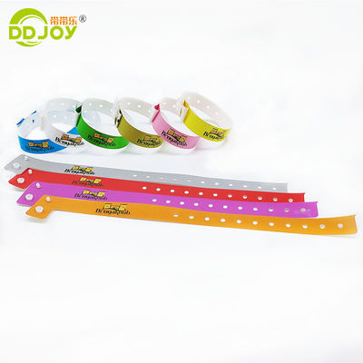 PE billets d'entrée étanches Bracelet pour les événements Club Parc Logo d'impression sur mesure