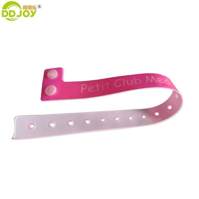 Bracelet de fête en forme de L en néon vert réfléchissant le logo personnalisé avec PVC et PVC réfléchissant