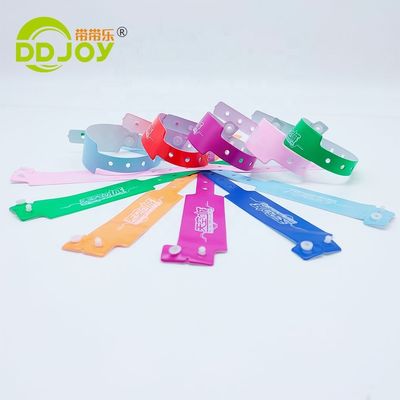 DDjoy Festival Événements Impression personnalisée de bracelet en vinyle PVC plastique pour l'entrée VIP