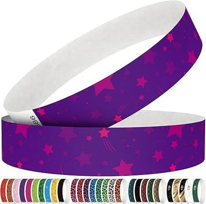 Impression en soie couleur 100PCS TWR25 Bracelets en papier pour événements et festivals sur mesure