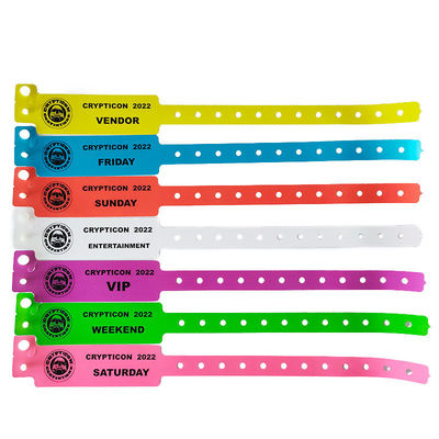 Certifié ISO9001 Impression numérique personnalisée CMYK Bracelet en plastique étanche pour hôtel