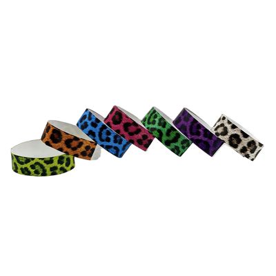 Logo personnalisé Bracelet imprimé Papier étanche Tyvek Bracelets pour les fournitures de fête d'événement en vert