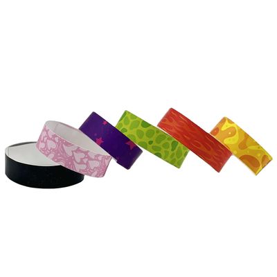 Billet de bracelet en papier DuPont pour une entrée unique à la réunion annuelle Logo personnalisé