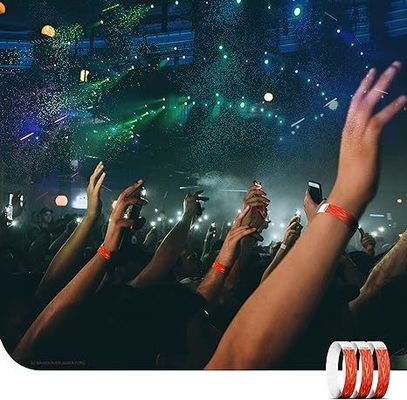 Des bracelets Tyvek étanches pour les fêtes d'événements en matériau vert résistant aux larmes