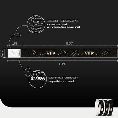 Des bracelets Tyvek imprimés à l'eau étanche et personnalisés