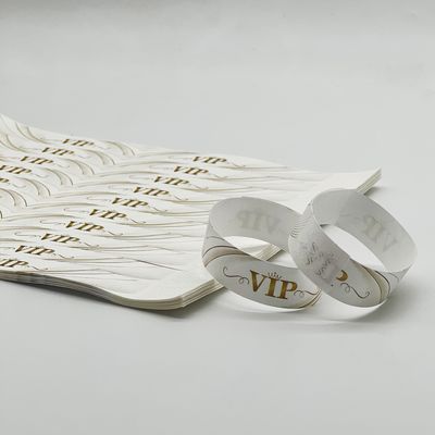 Un bracelet en papier fourni directement par le parc pour enfants