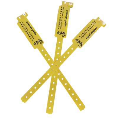 250*25 Bracelet en vinyle résistant à l'eau en PVC doux Poignet d'identification pour les occasions de club