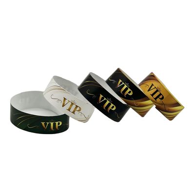 Billet de bracelet en papier DuPont pour une entrée unique à la réunion annuelle Logo personnalisé