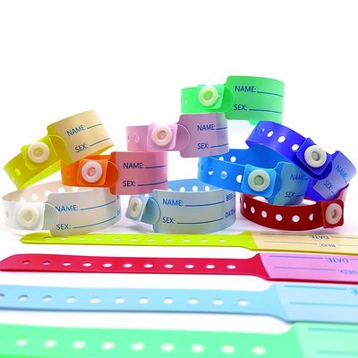 Amusements Occasion Bracelet en PVC/Vinyle 100pcs Bracelet médical personnalisé jetable