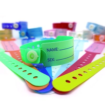 Amusements Occasion Bracelet en PVC/Vinyle 100pcs Bracelet médical personnalisé jetable
