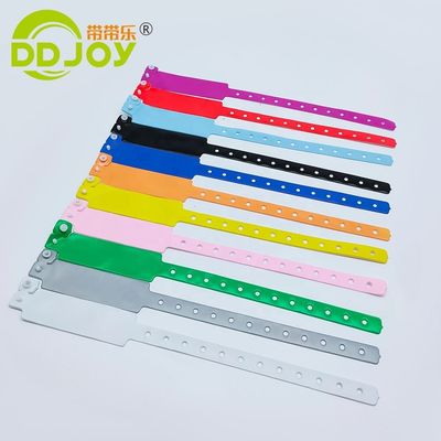 Technologie de verrouillage en plastique en PVC bleu Bracelets/bracelets pour les événements DDJOY Festivals