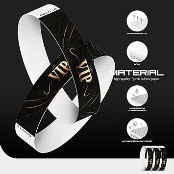 Fournitures pour les fêtes Les bracelets Tyvek imprimés sur mesure pour l'identification de la société