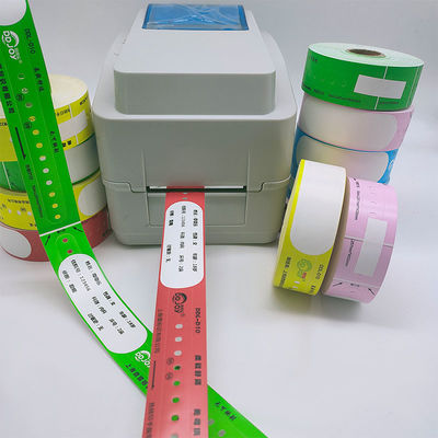 Bracelets pour adultes d'impression directe sur rouleau d'hôpital avec code-barres et type papier