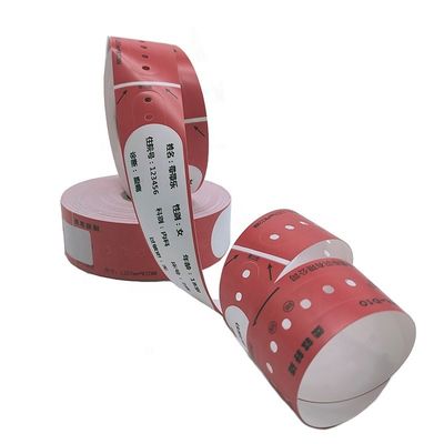 Bracelets pour adultes d'impression directe sur rouleau d'hôpital avec code-barres et type papier