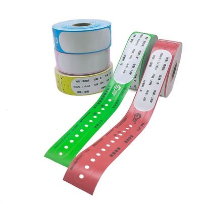 Bracelets pour adultes d'impression directe sur rouleau d'hôpital avec code-barres et type papier