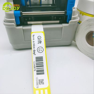 257*25mm Adultes personnalisables en papier thermique directement Des bracelets d'identification pour terrain de jeu intérieur