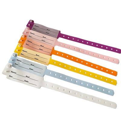 Bandes en PVC doux jaune pour l'identification du patient à l'hôpital Logo personnalisable et imperméable par DDJOY