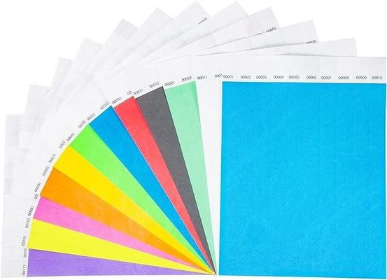 Bracelet Tyvek en papier imprimé pour les événements et les fêtes Logo OEM résistant aux larmes Acceptable