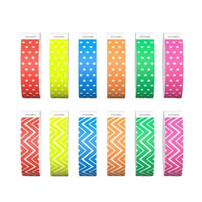 Logo personnalisé Bracelet imprimé Papier imperméable Tyvek Poignets pour les fournitures de fête d'événement