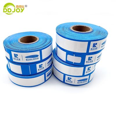 Logo personnalisé Bracelet de poignet en papier synthétique bleu pour les billets d'entrée scéniques