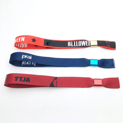 Fête d'occasion et événements Logo personnalisé Bracelets en tissu satiné