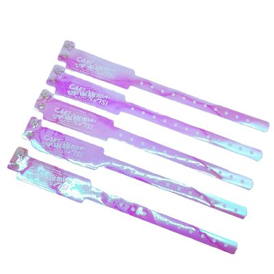 250*25mm/250*16mm Bracelets en plastique de couleur dégradée imperméable à l'eau personnalisé pour le club de nuit de bar