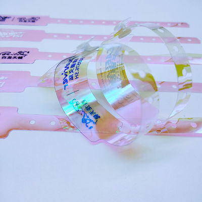 250*25mm/250*16mm Bracelets en plastique de couleur dégradée imperméable à l'eau personnalisé pour le club de nuit de bar