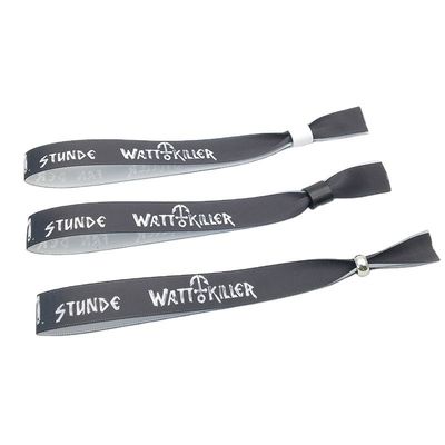 Événement personnalisé Festival Party Bracelets en tissu satiné Sécurisé et élégant avec logo personnalisé