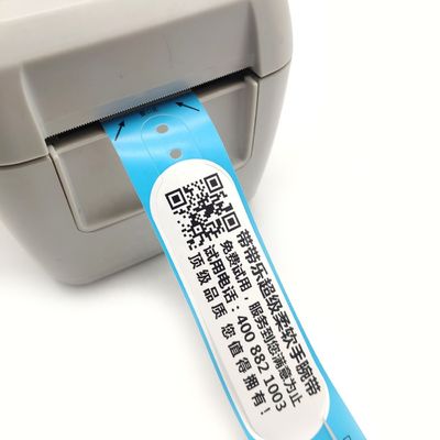 205*25mm Disposable imperméable à l'eau Qr Code papier d'impression sur mesure Event bracelet thermique