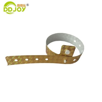 Bracelet personnalisable en forme de L en matériau holographique pour les événements 250*25mm en orange
