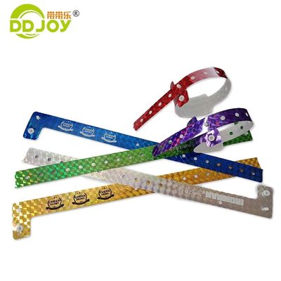 Bracelet personnalisable en forme de L en matériau holographique pour les événements 250*25mm en orange