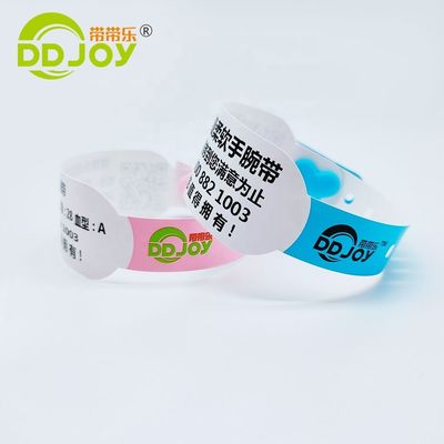 Logo personnalisé DDJOY Bracelet d'identification thermique jetable étanche pour les événements